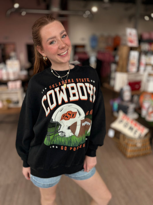 OK State Football Stitching Sweatshirt