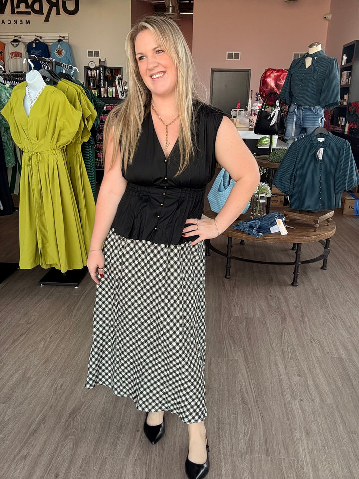 Countryside Check Midi Skirt