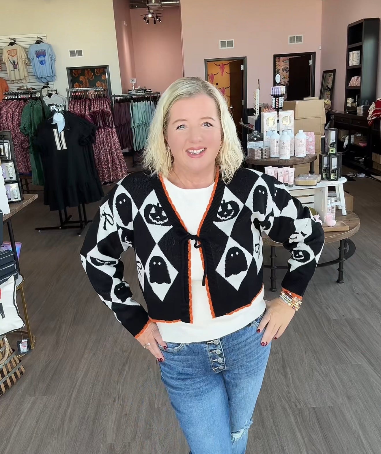 Halloween Cropped Cardigan