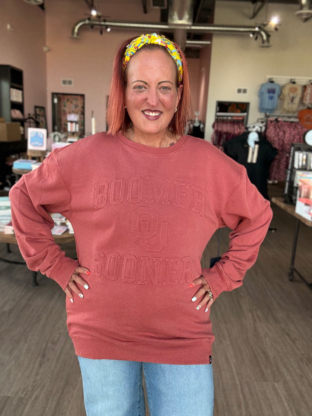 Boomer Sooner Emboss Sweatshirt