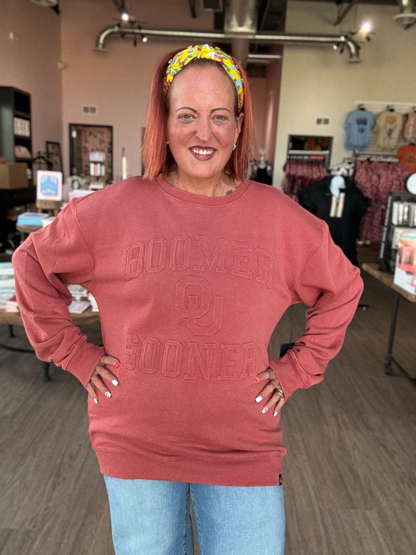 Boomer Sooner Emboss Sweatshirt