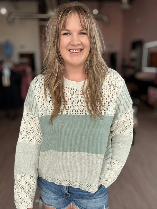 Sage Knitting Sweater
