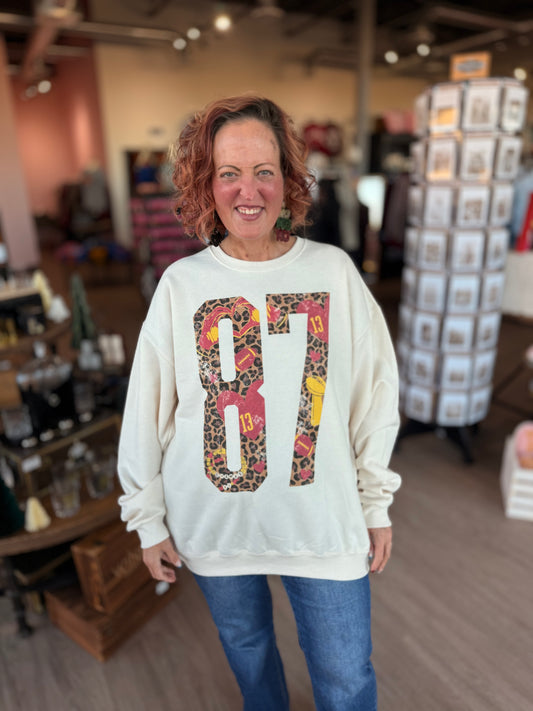 87 Leopard football Sweatshirt
