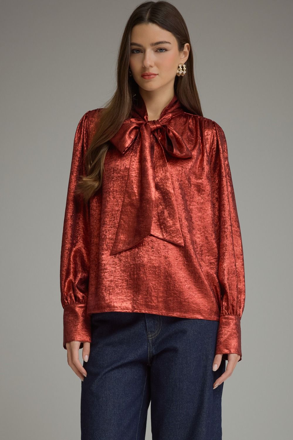 Glisten &amp; Glam Metallic Blouse