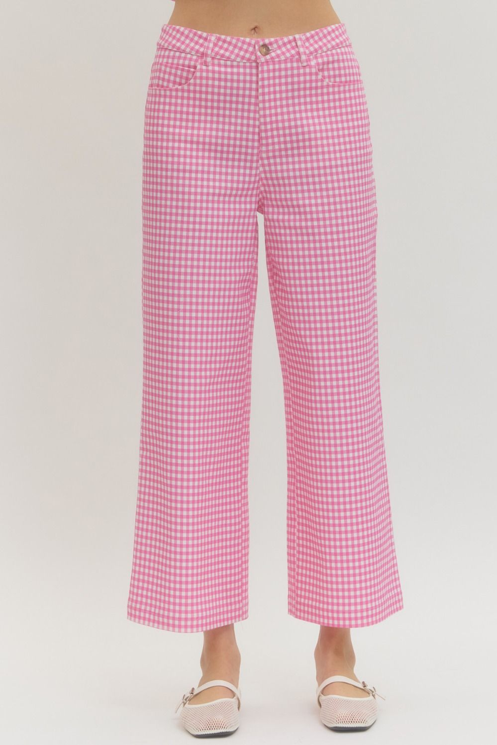 Pink Gingham Trousers
