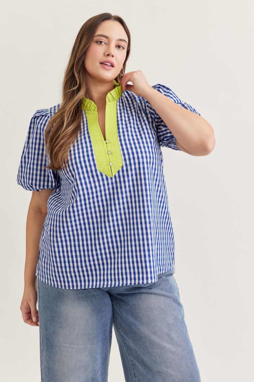 Blue Skies & Lime Top