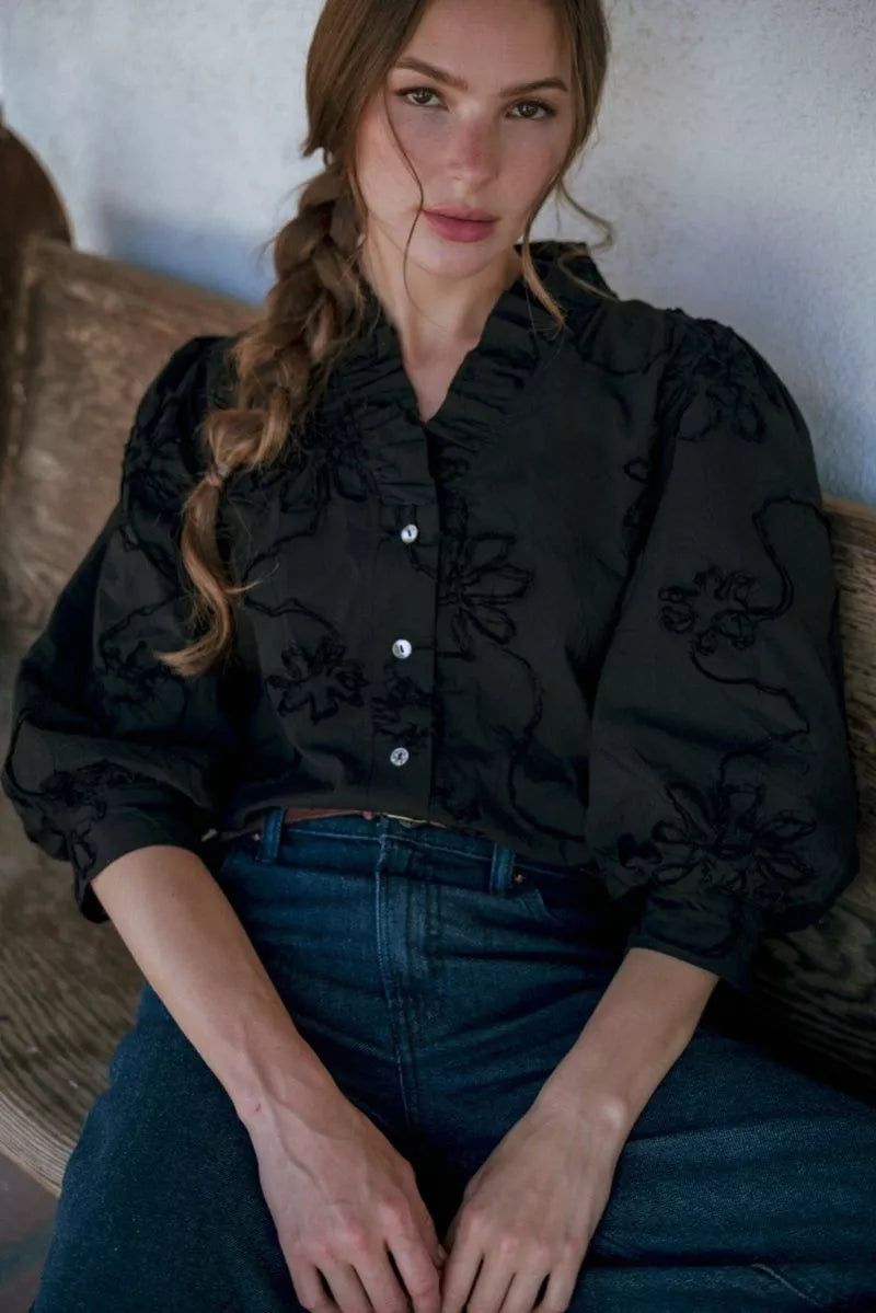 After Dark Flower Blouse