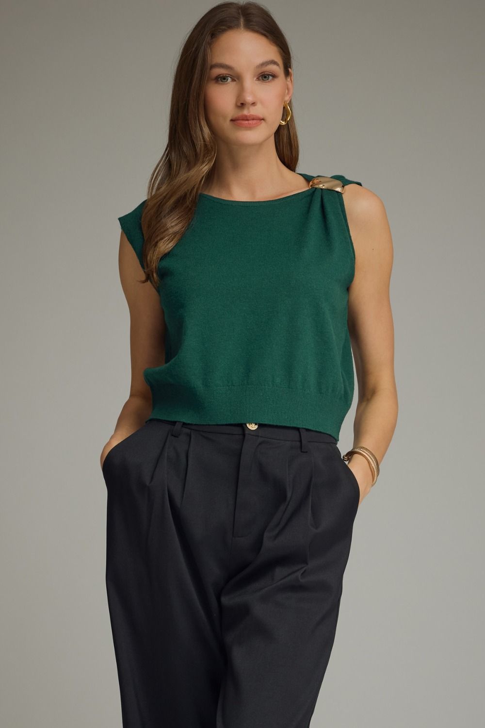 Emerald 5th Ave Knit Blouse
