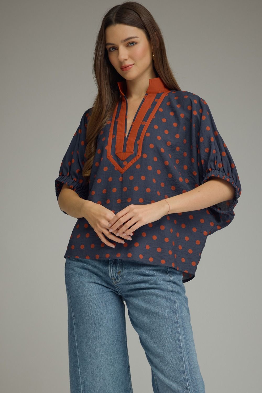Rust & Dots Blouse