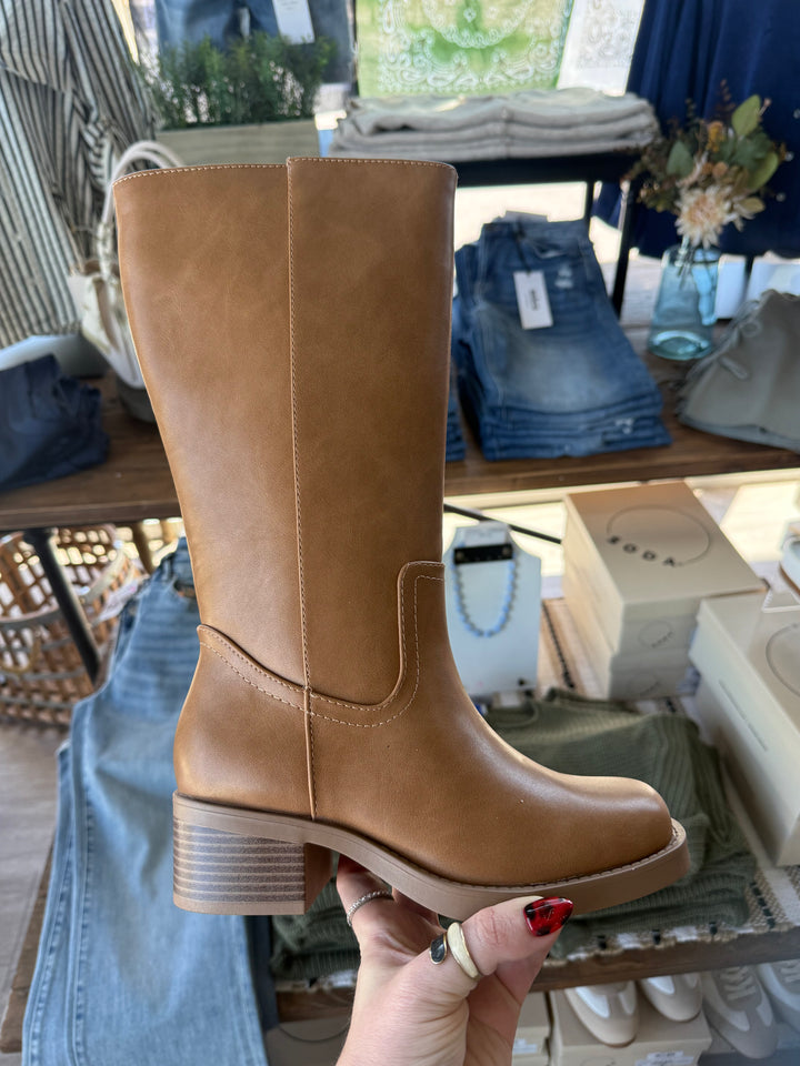 Belvin Cognac Tall Boots