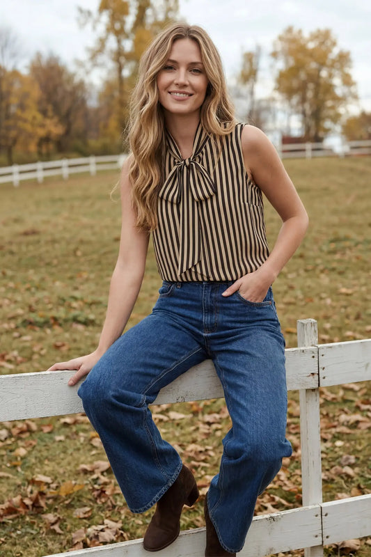 Black & White Affair Tie Top