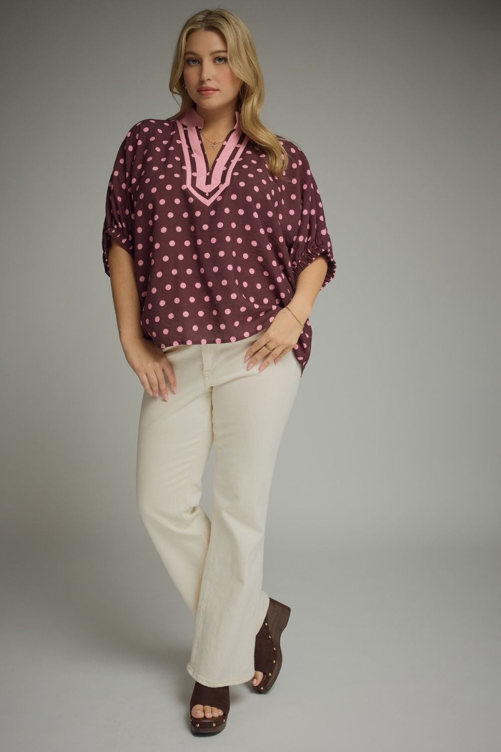 Berry Dot Dolman