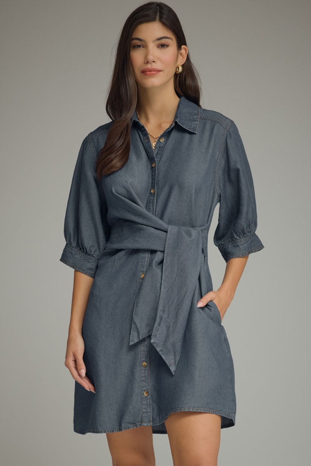 Tied in Denim Dress