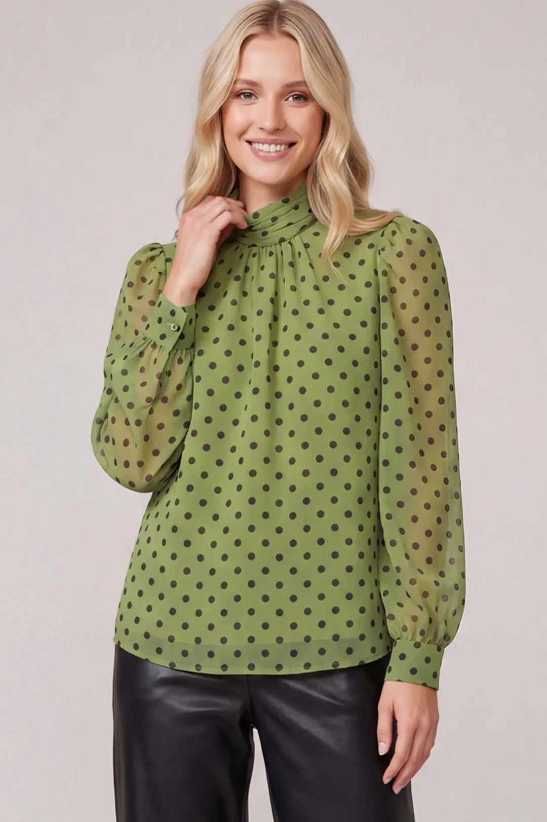 Olive You In Dots Blouse