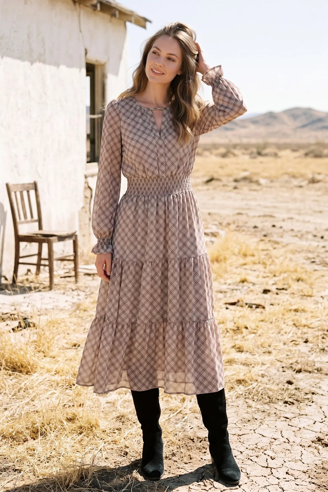 Falling for Plaid Dress
