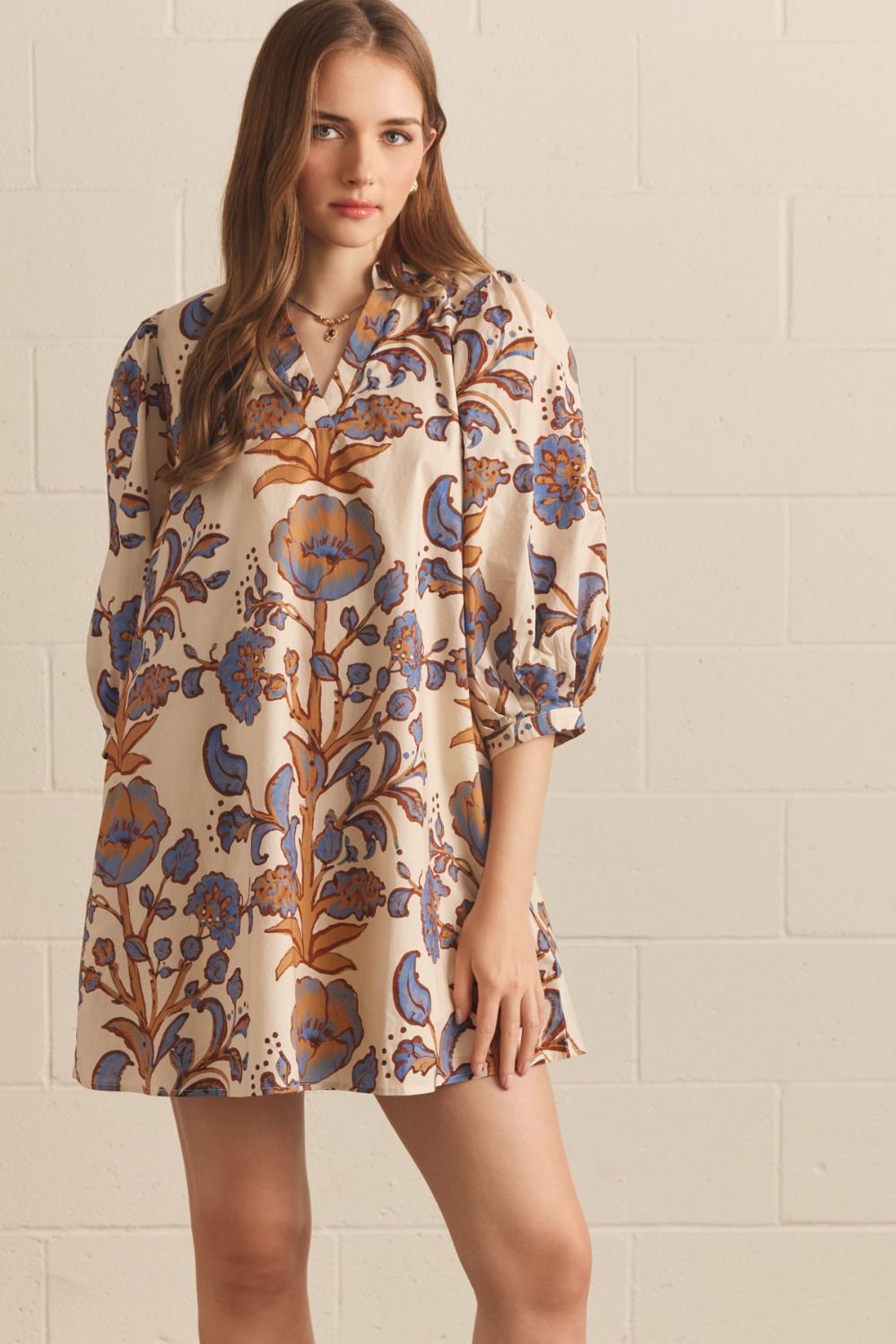Painted Garden Dress | Ecru