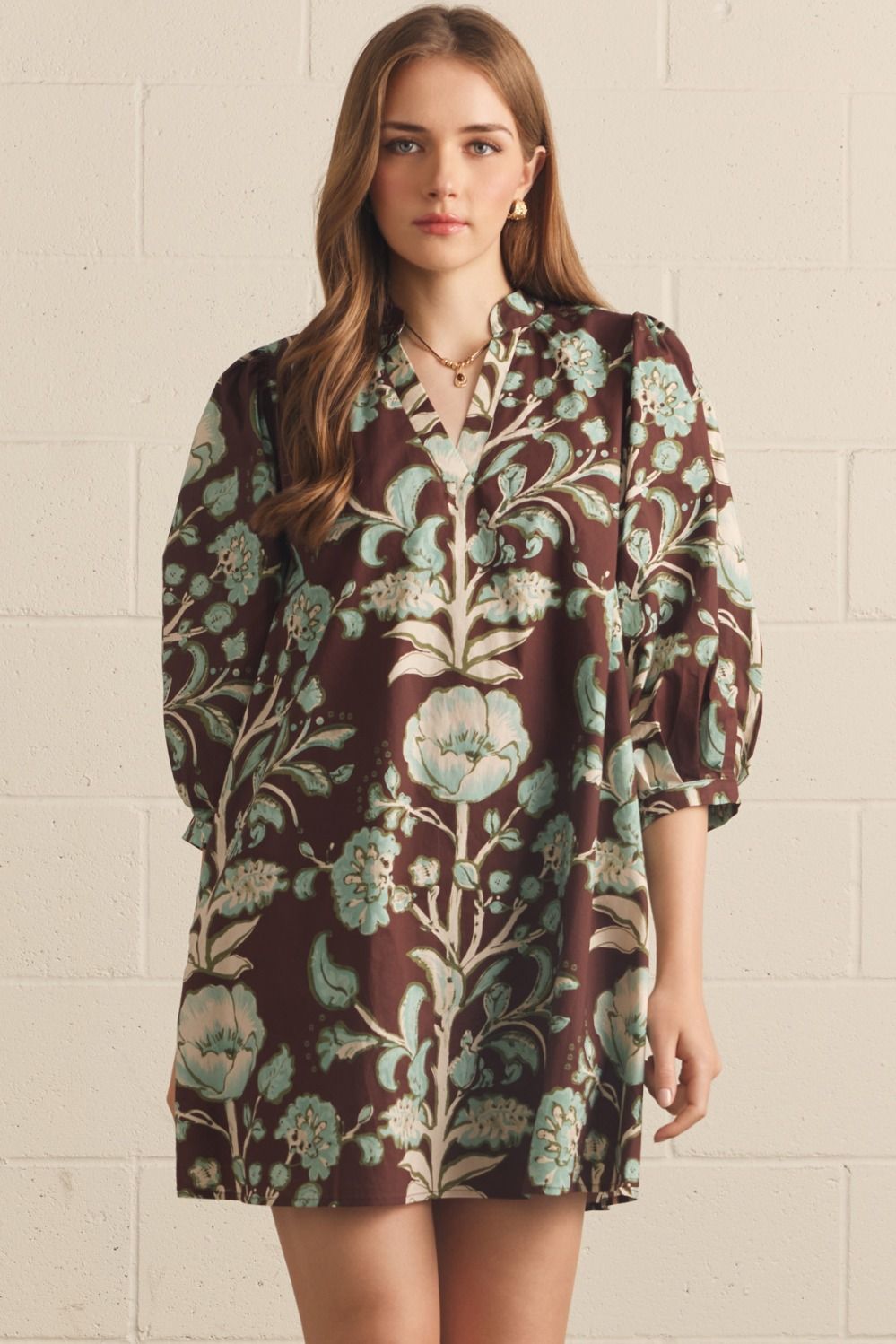 Painted Garden Dress | Chocolate