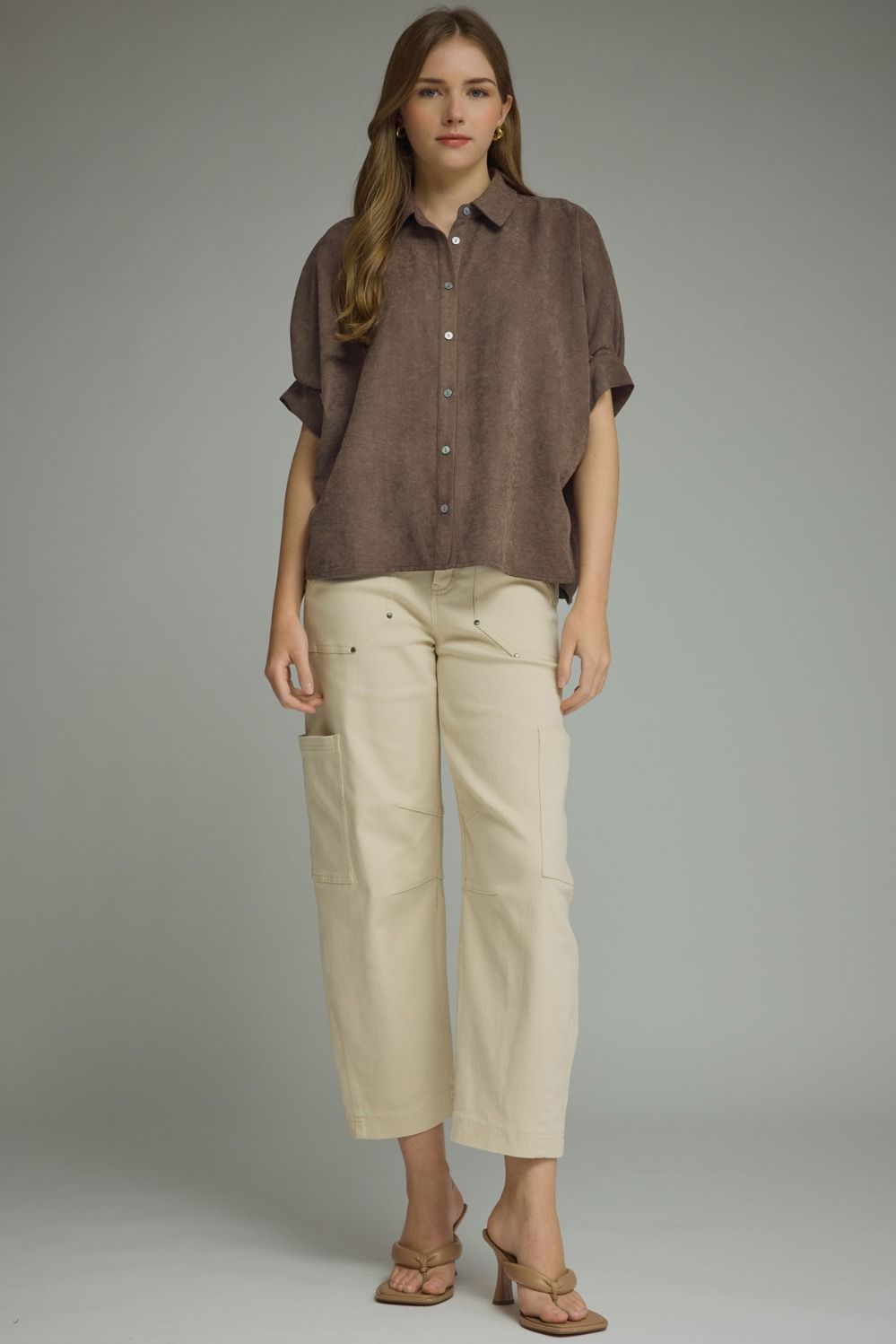 Easy Does It Button Down | Mocha