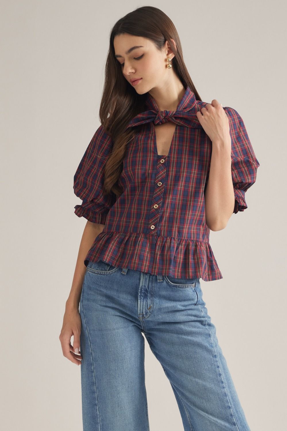Meet Me in Plaid Top