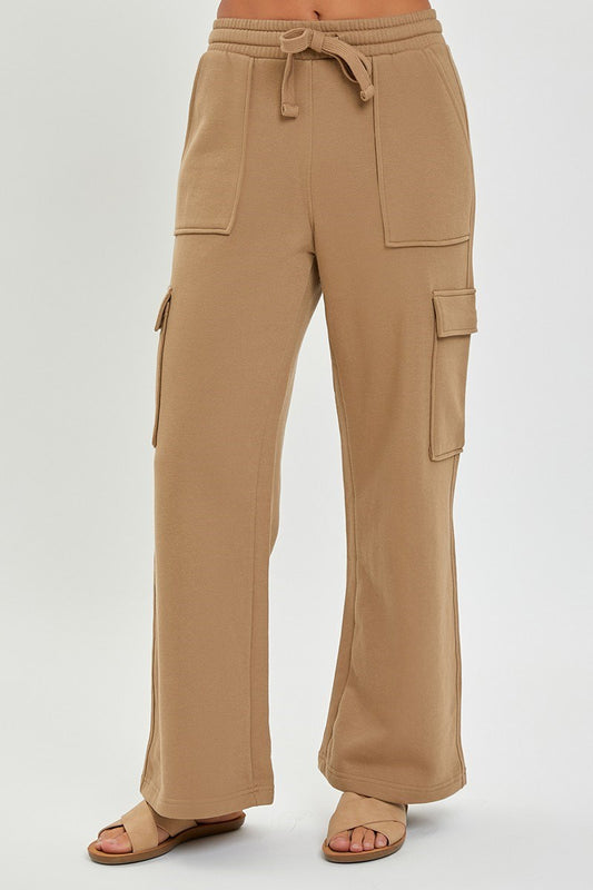 Mocha Cargo Pocket Risen Sweatpants