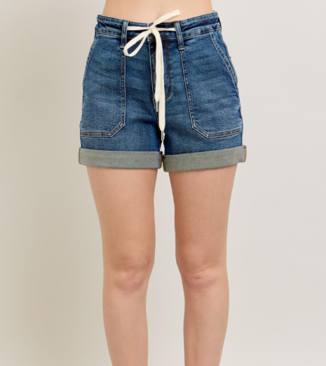 Judy Blue Dark Jogger Shorts