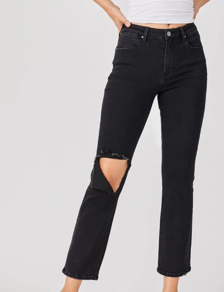 Relaxed Distressed Black Risen Jeans
