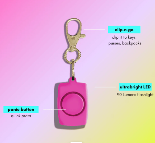 Pink Alarm Keychain