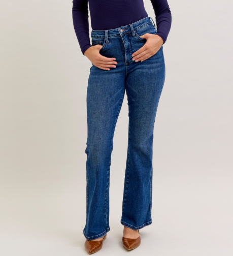 HW Tummy Control Bootcut Judy Blue Short Inseam