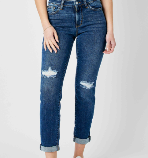 Judy Blue Mid Rise Destroy Slim