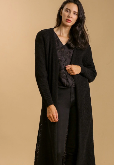 Black Long Cardigan