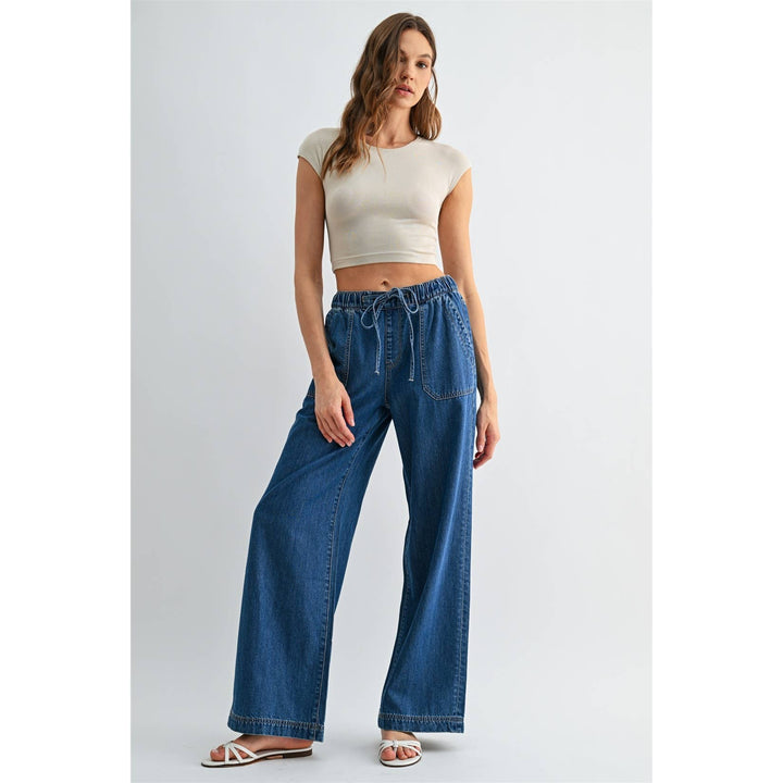 Mica High-Rise Wide, Tie Waist Pants