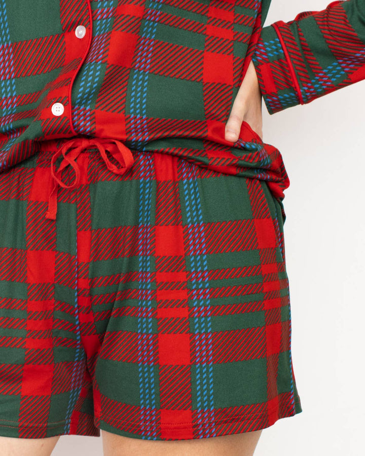 Telluride Plaid Sleep Shorts   Dark Green/Red/Blue   -Asst.: Medium