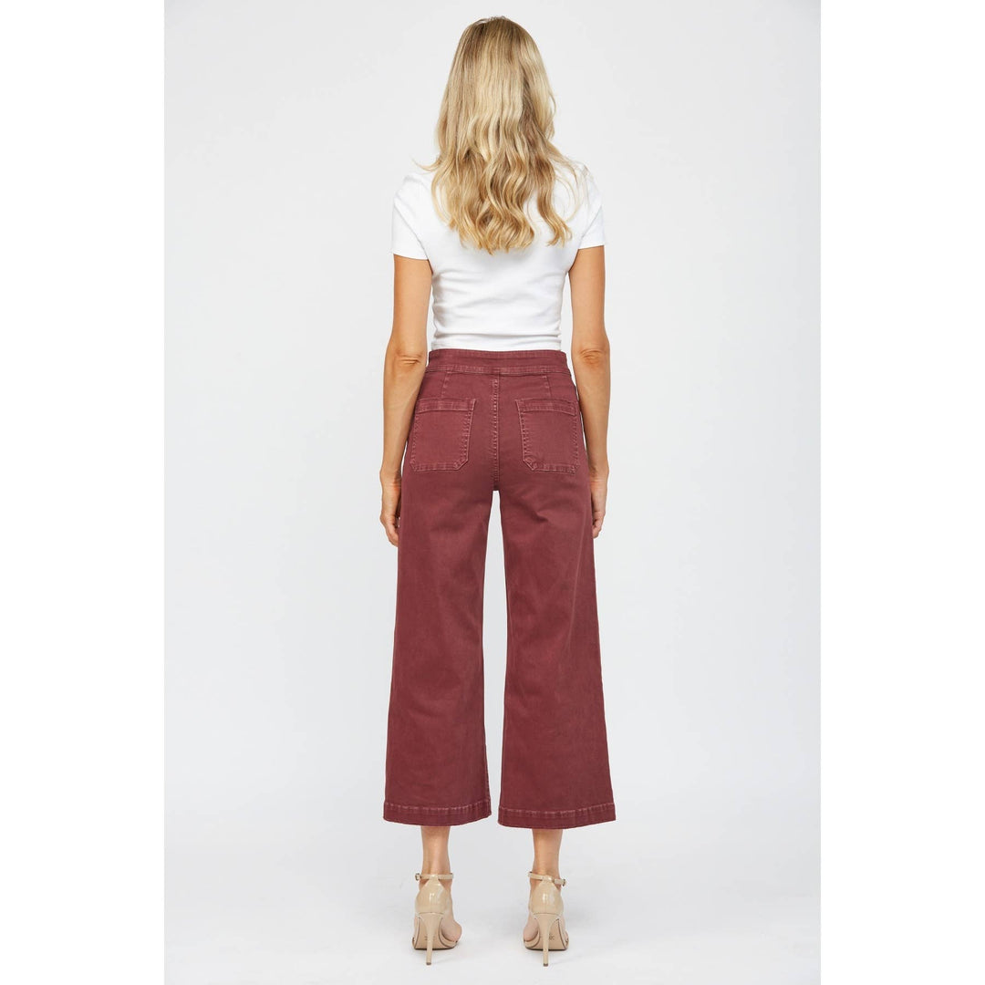 Rouge High Rise Wide Crop Leg Mica Jeans