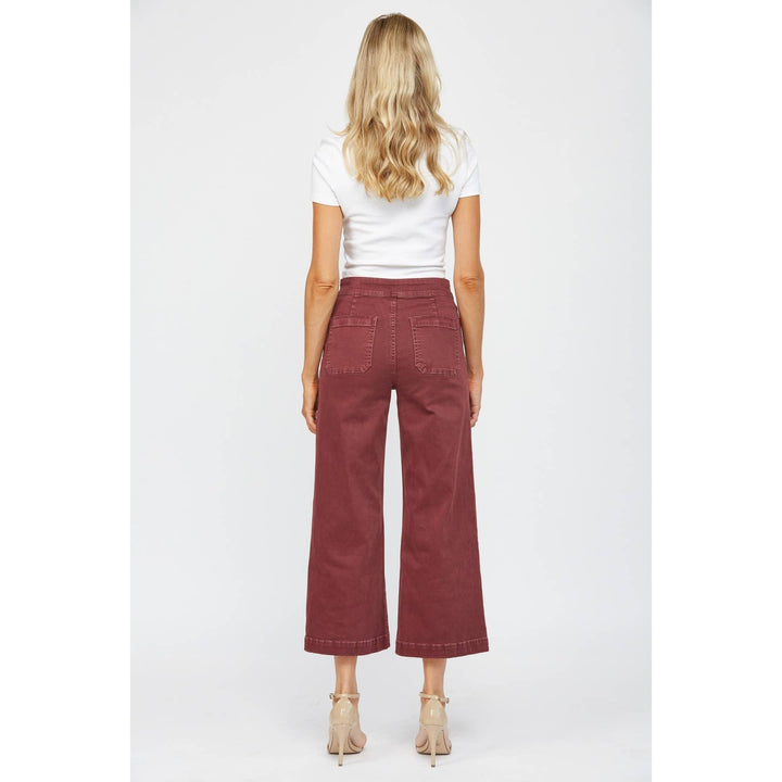 Rouge High Rise Wide Crop Leg Mica Jeans