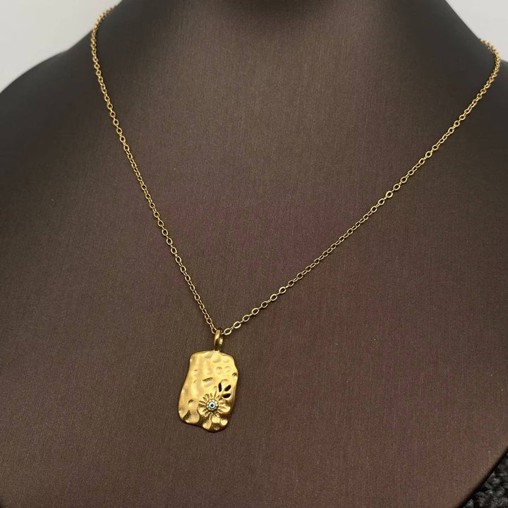 Enamel Evil Eyes Charm18K Gold Plated Necklace