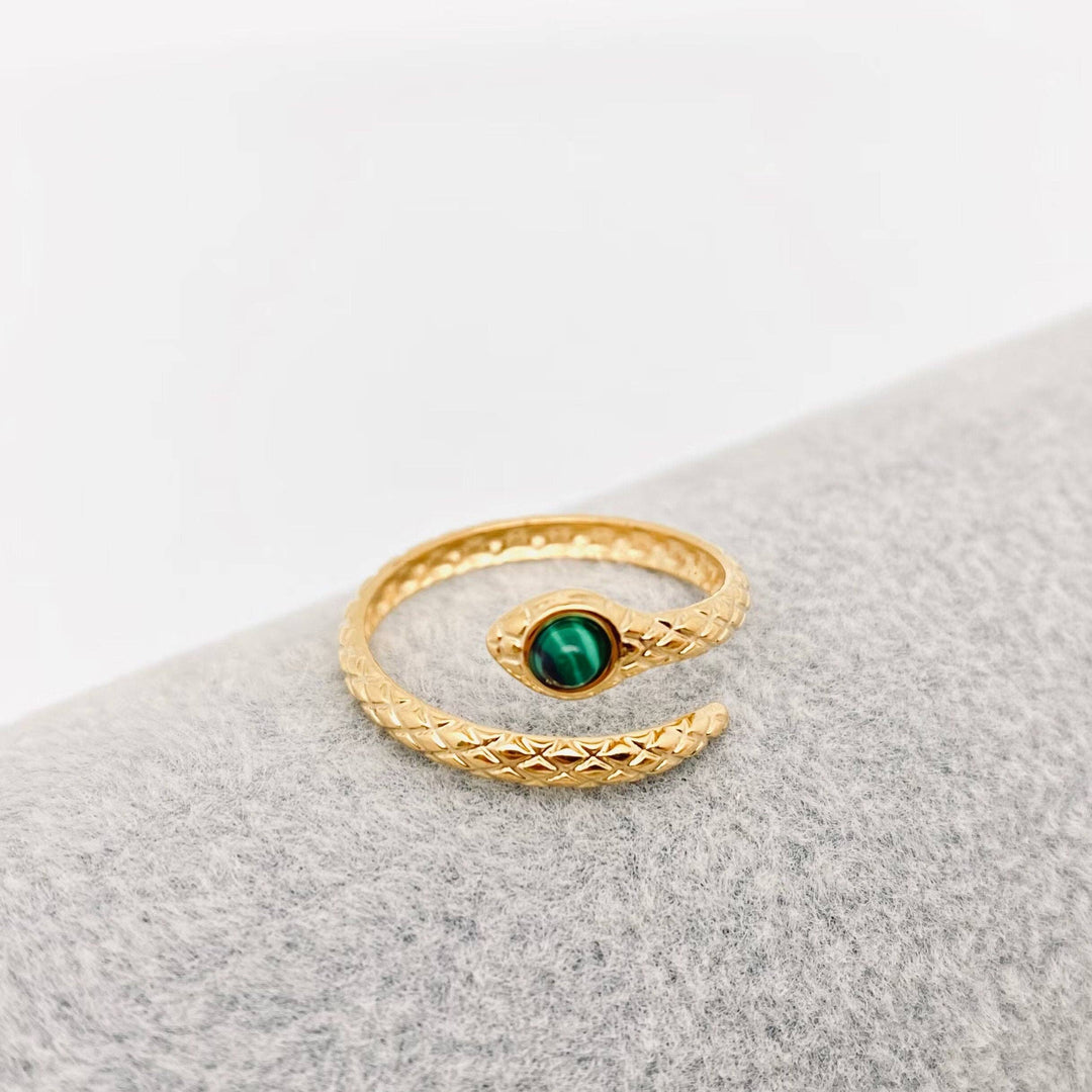 18K Gold Plated Colored V Ring