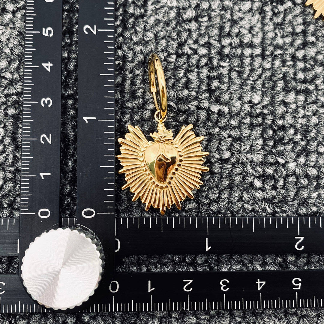 Shine Heart 18K Gilded Stainless Steel Earrings