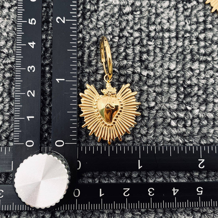 Shine Heart 18K Gilded Stainless Steel Earrings