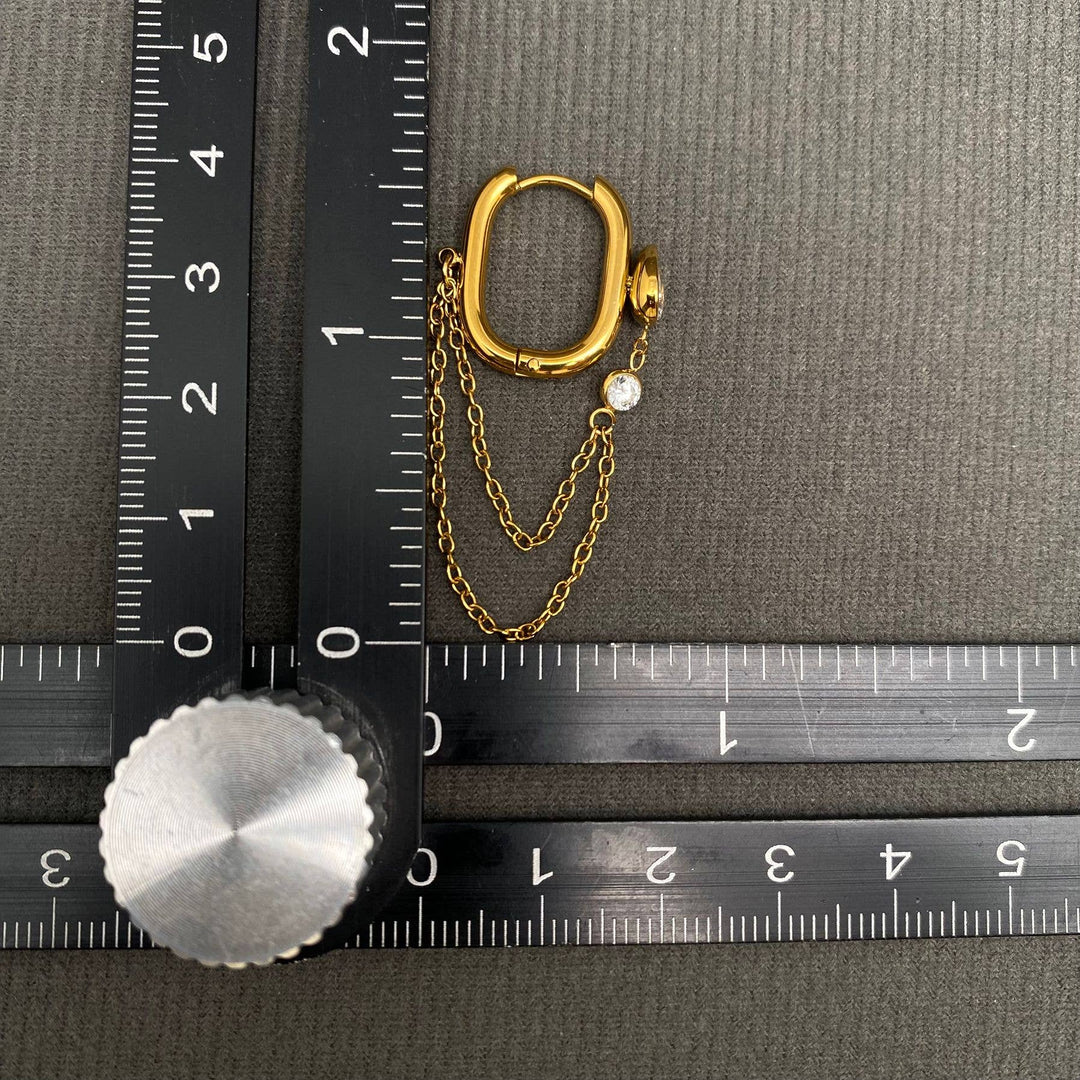 Chain fringe 18K Earrings