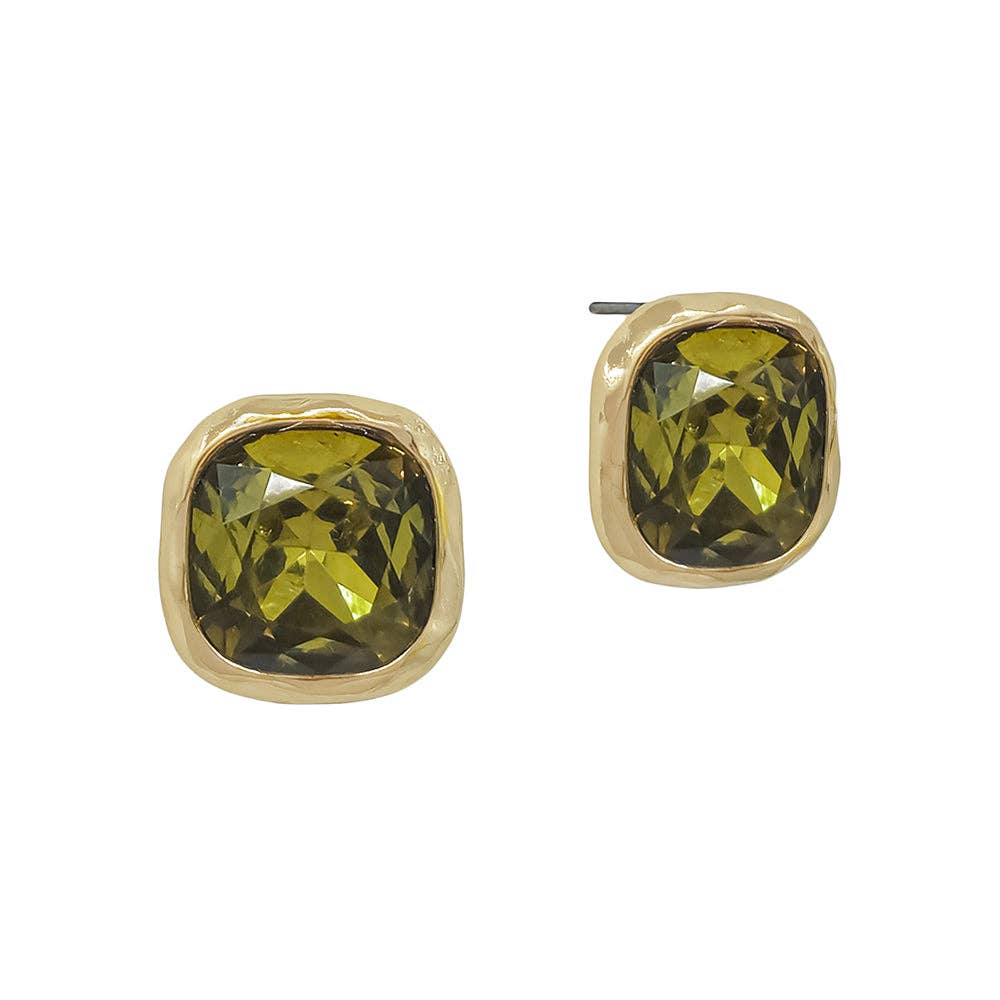 Olive Stone Studded Earring