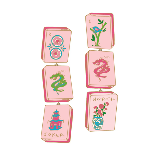 Mahjong Tile Earrings