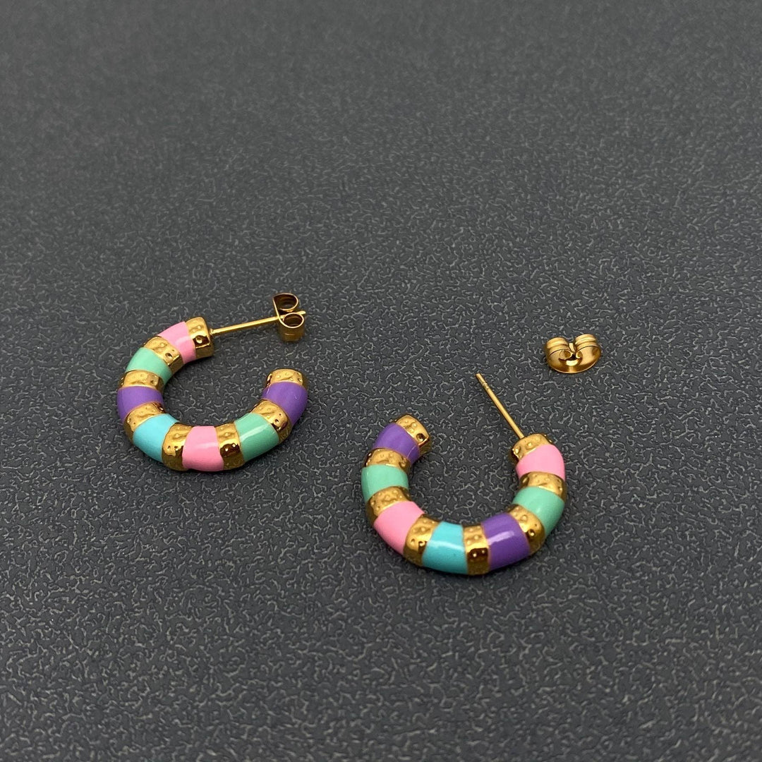 Easter Egg Hoop Earrings