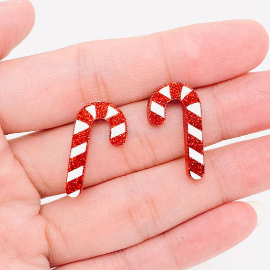 Candy Cane Stud Earring