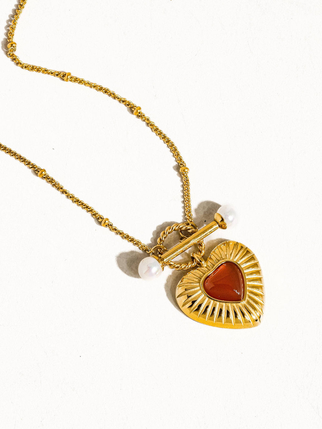 Havana 18K Non-Tarnish Vintage Heart Chain Necklace