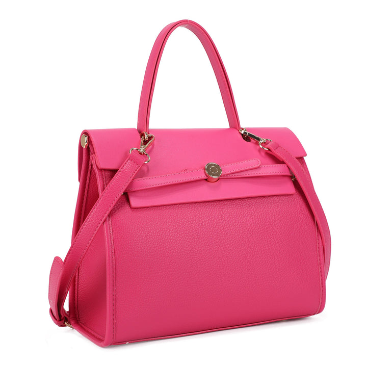 Alyssa Pink Satchel w/Top Handle
