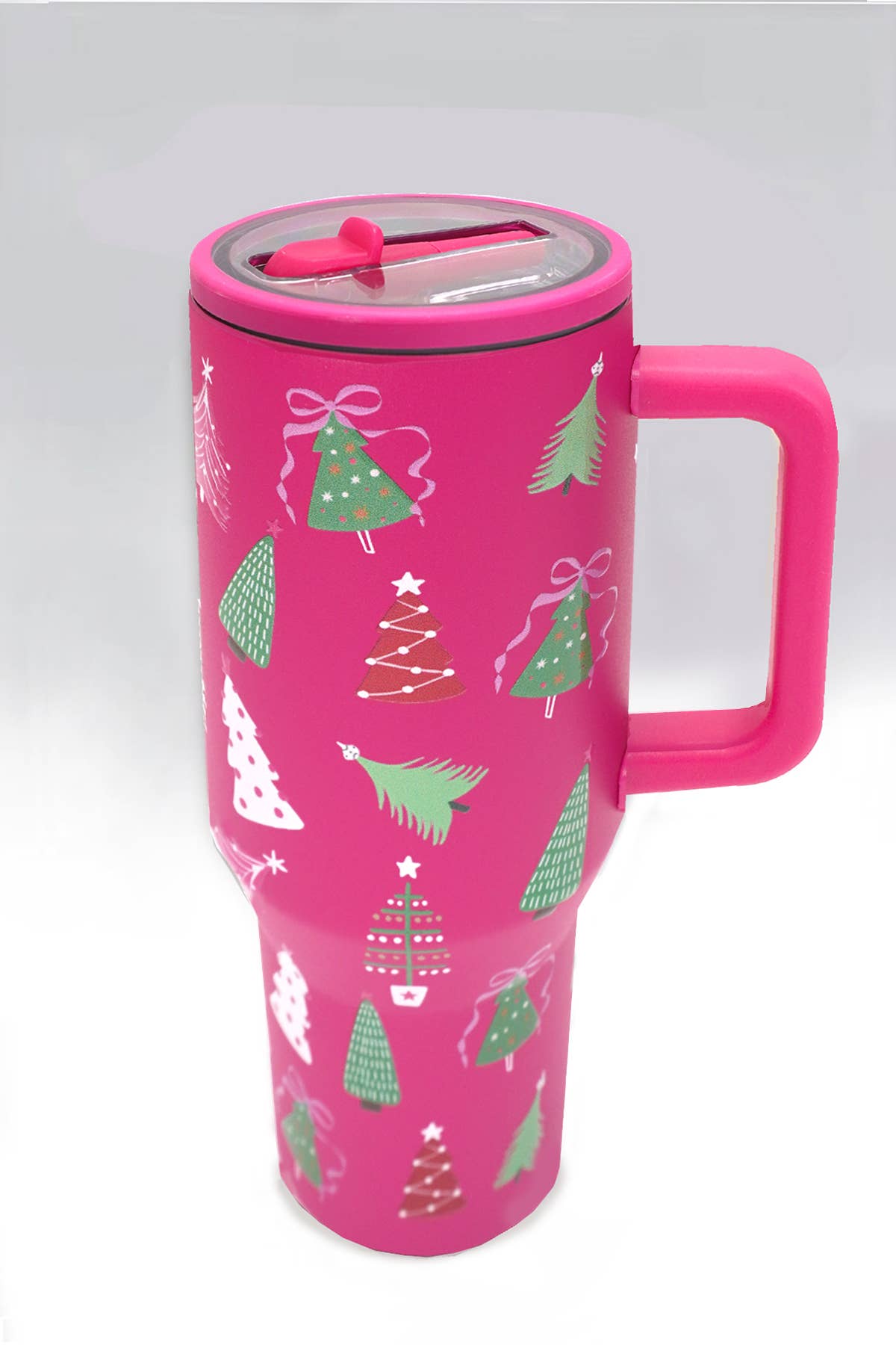 Pink Xmas Tree Tumbler