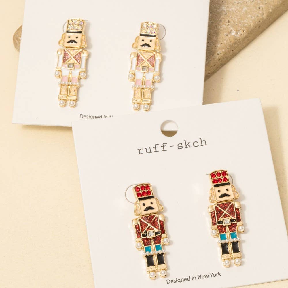 Red Nutcracker Earrings