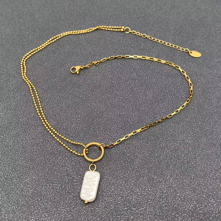 Baroque Pearl Charm18K Necklace