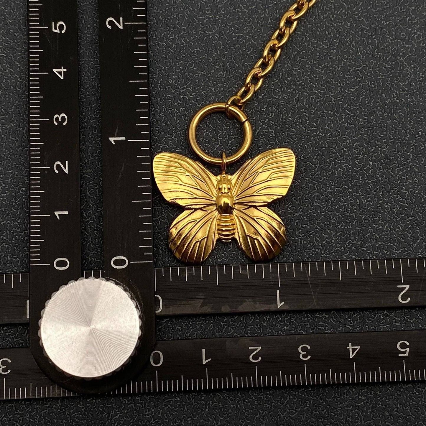 Butterfly Charm 18K Buckle Necklace