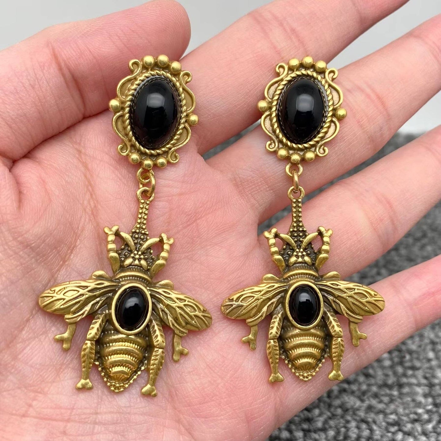 Vintage Bee Dangle Earrings